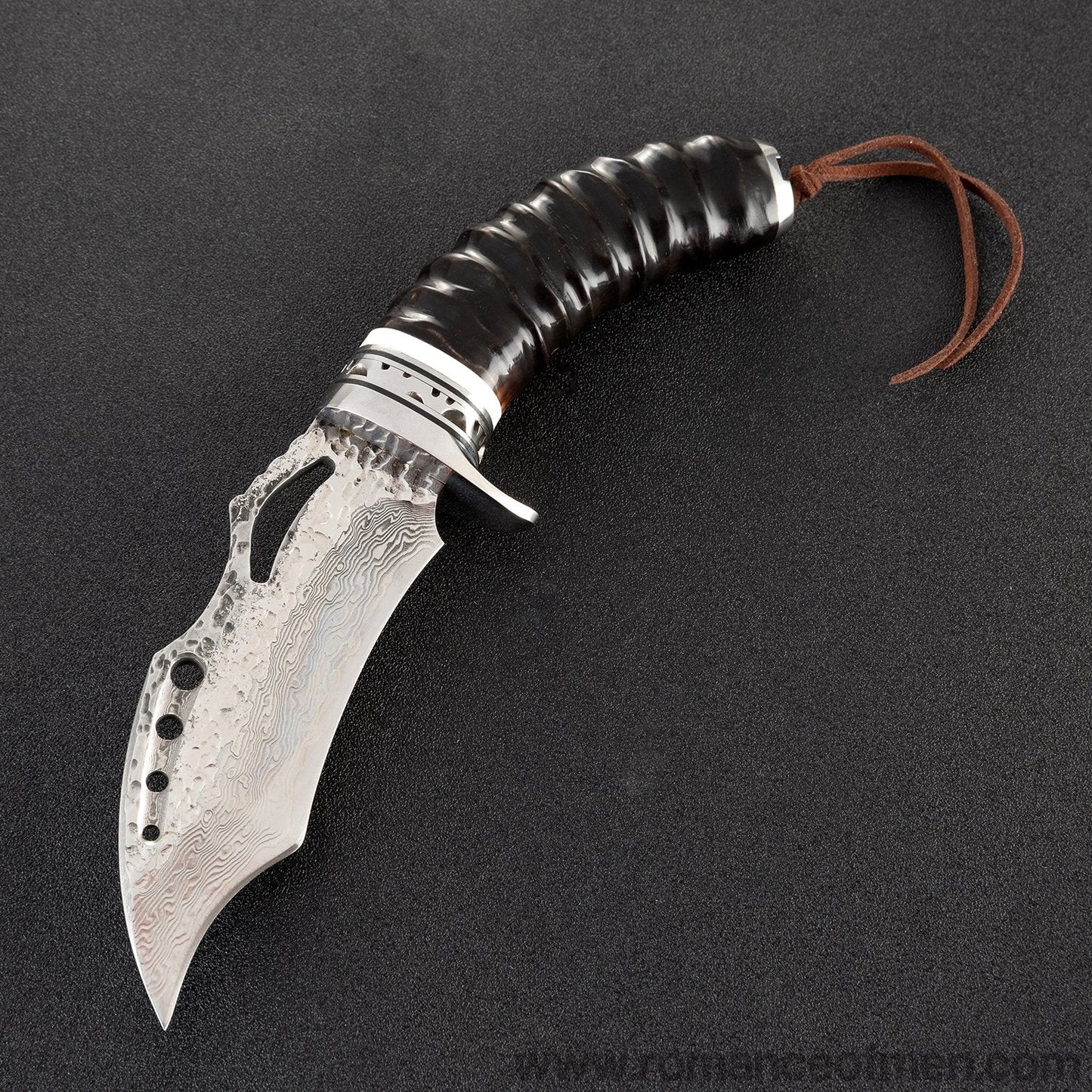 The vulture damascus fixed blade knife 21 CM-Romance of Men