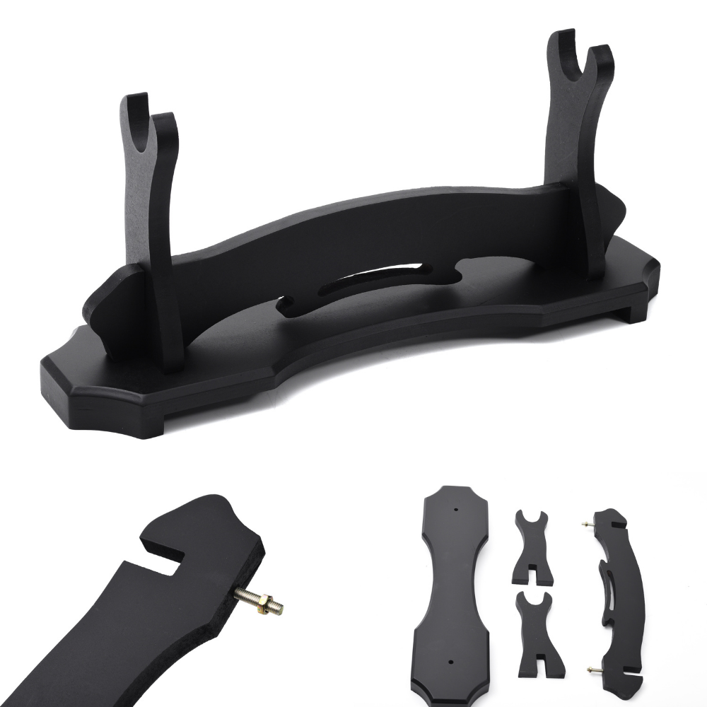 Black Basic Wood Stand Single Tier Katana Stand