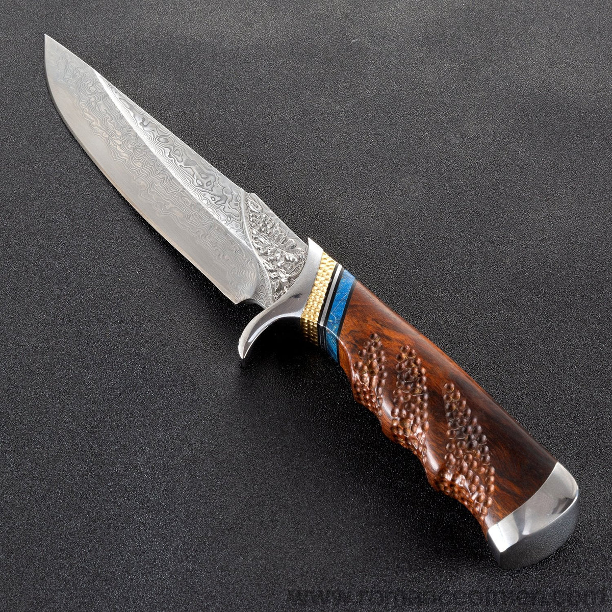 The maple damascus fixed blade 27CM-Romance of Men