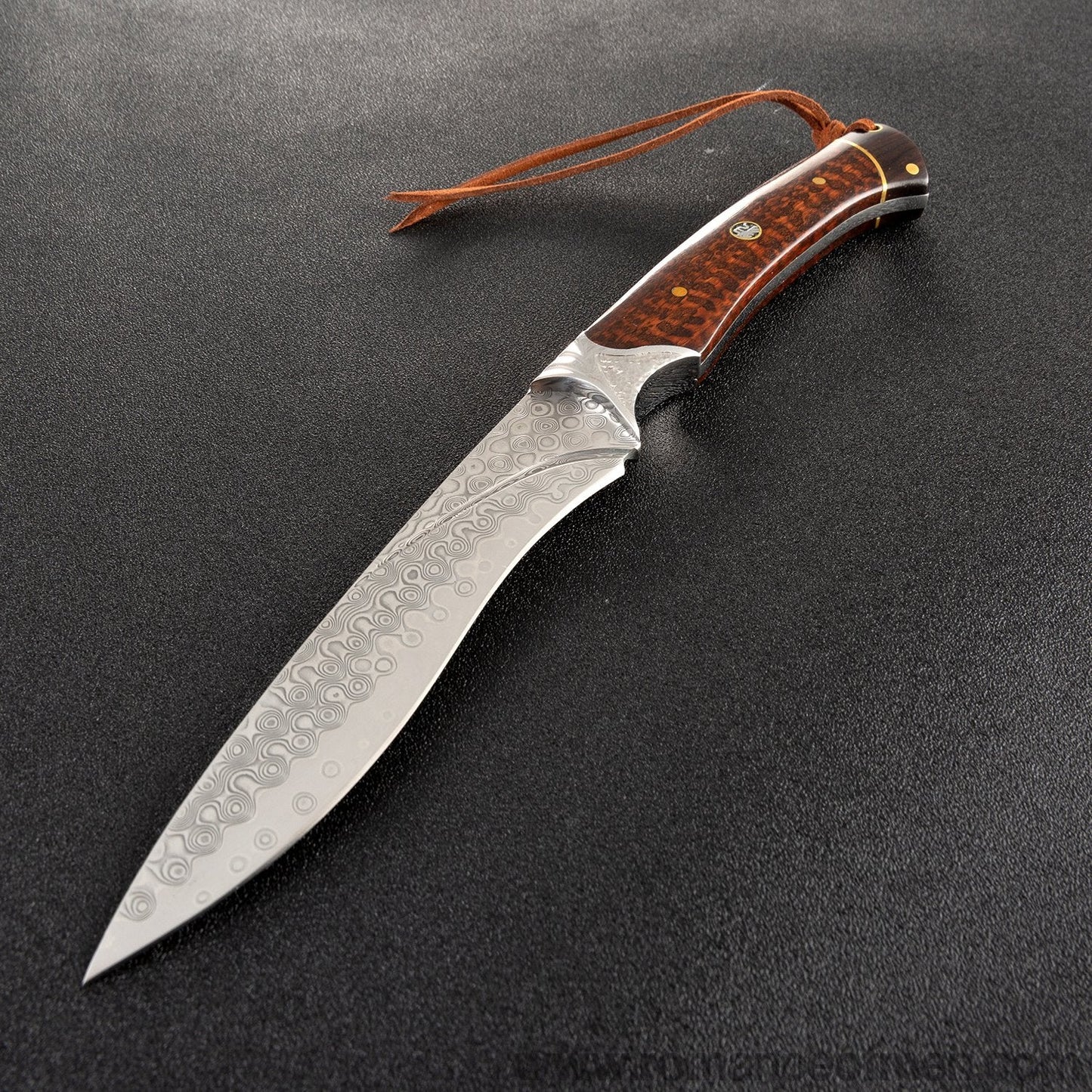 The Snake Spirit Damascus steel fixed blade 22CM-Romance of Men