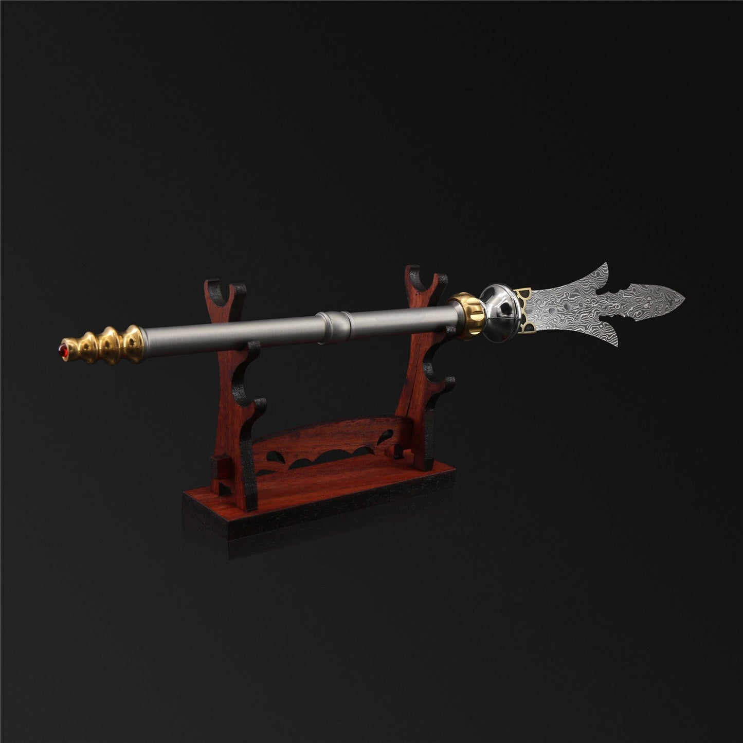 The Trident Damascus Steel Letter Opener