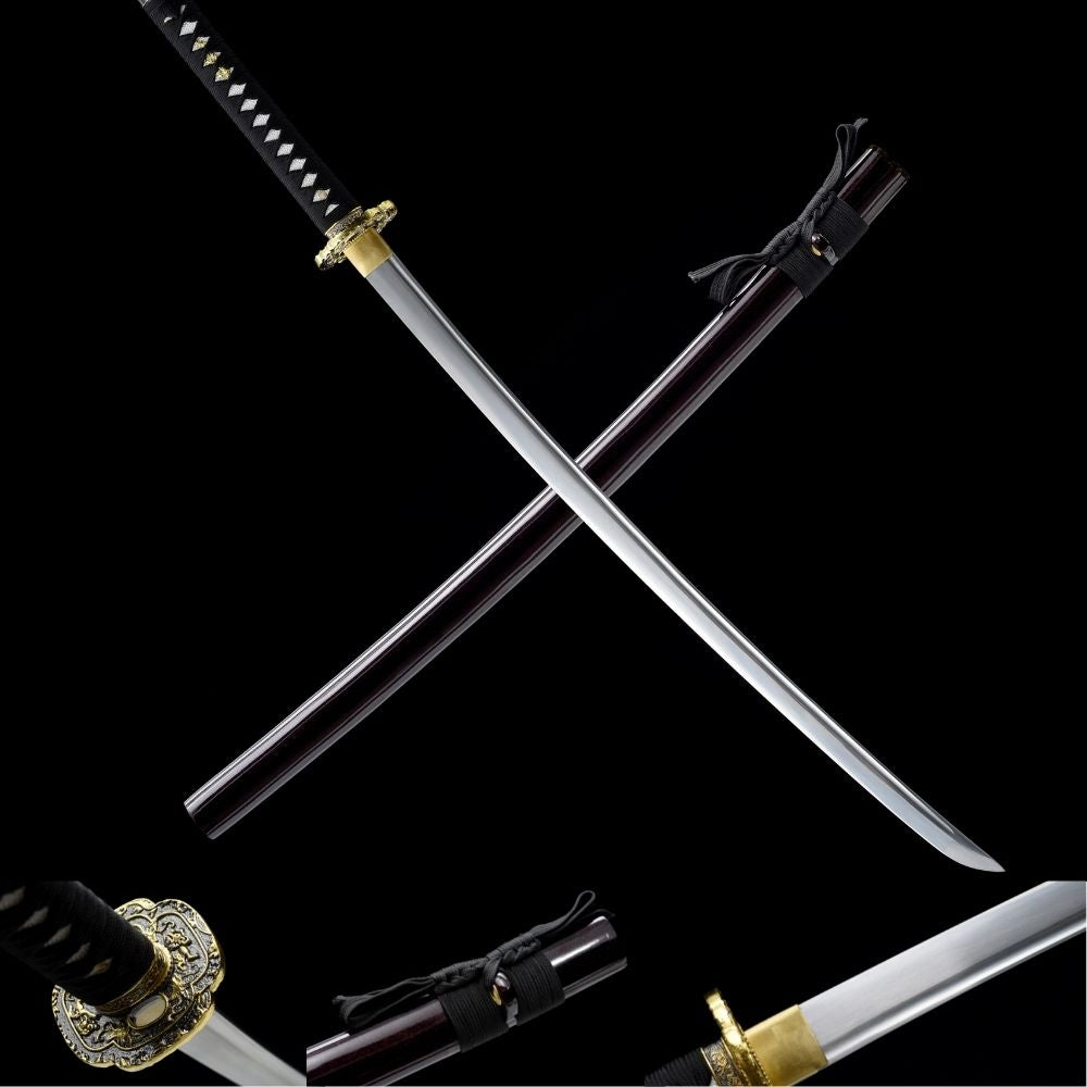 Real Katana Samurai Sword Handmade Battle Ready Full Tang Spring Steel ...