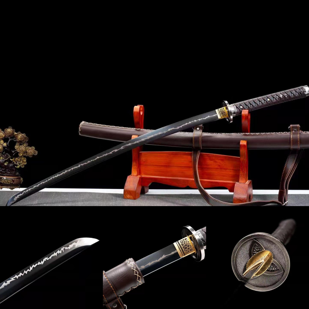 Real Katana Samurai Sword Handmade Battle Ready Full Tang Manganese St ...