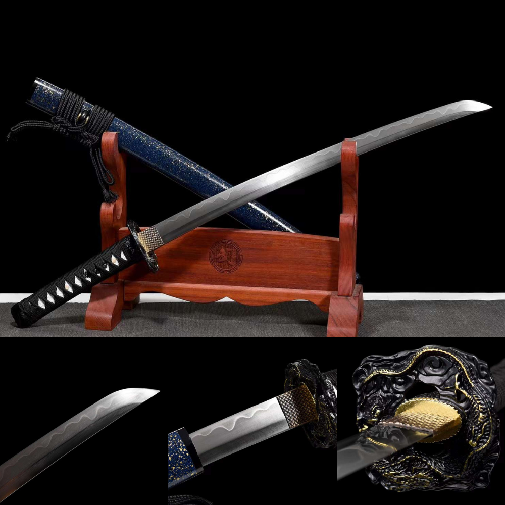The Doragon Sonja Handmade Katana Wakizashi Pattern Steel