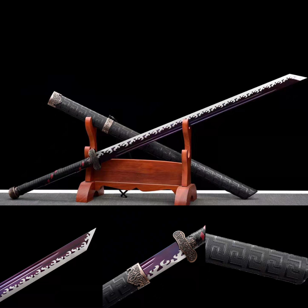 The Burakku Handmade Chinese Dao Manganese Steel-Romance of Men