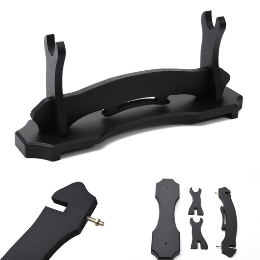 Black Basic Wood Stand Single Tier Katana Stand